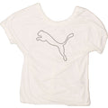 PUMA Womens Graphic T-Shirt Top UK 14 Large White Polyester Vintage Puma and Second-Hand Puma from Messina Hembry 
