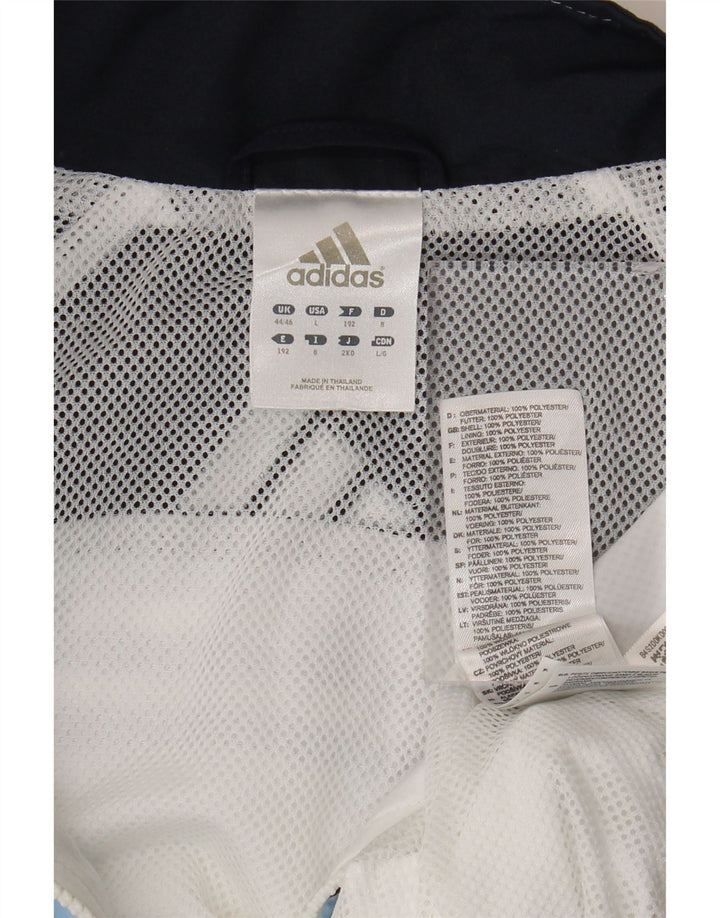 Adidas Træningsdragt til mænd Topjakke UK 44/46 Stor hvid Colourblock Polyester