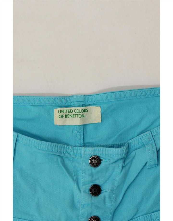 BENETTON Womens Straight Capri Trousers W30 L19 Blue Vintage Benetton and Second-Hand Benetton from Messina Hembry 