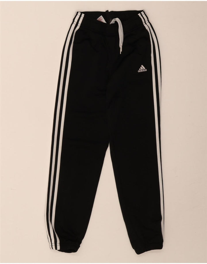 Adidas Drenge Træningsdragt Bukser Joggers 9-10 År Sort Polyester