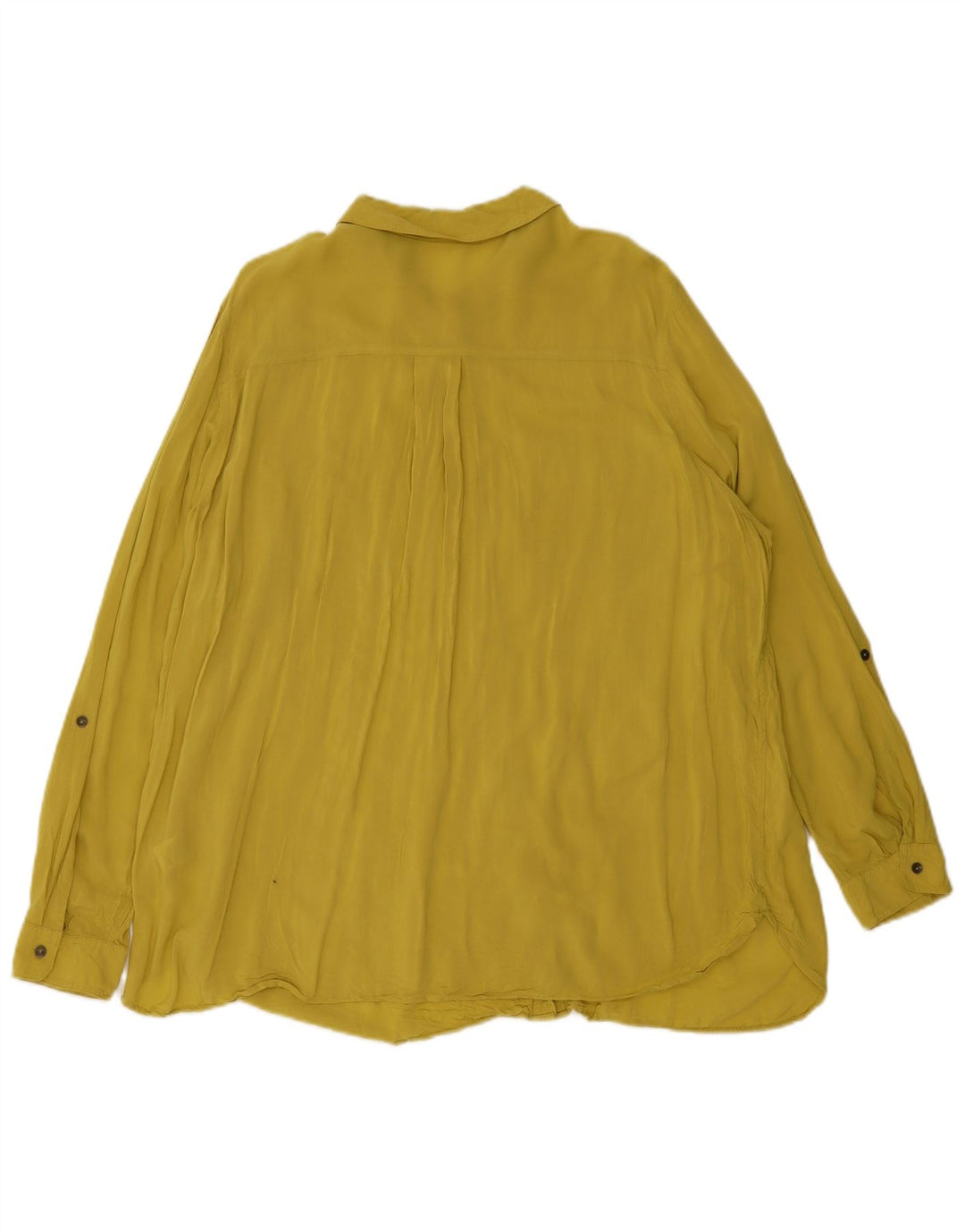 Marks & Spencer skjortebluse til kvinder UK 20 2XL Gul viskose