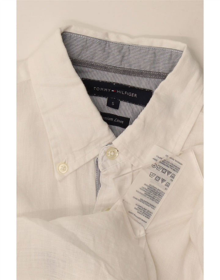 TOMMY HILFIGER Herreskjorte Lille hvid hør