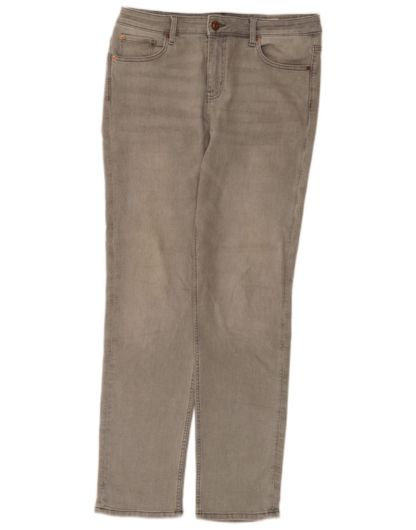 Marks & Spencer Dame The Sienna Straight Jeans UK 14 Large W34 L31 Grå