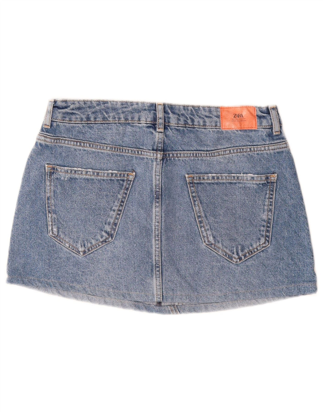 Zara Dame Denim Nederdel Medium W28 Blå