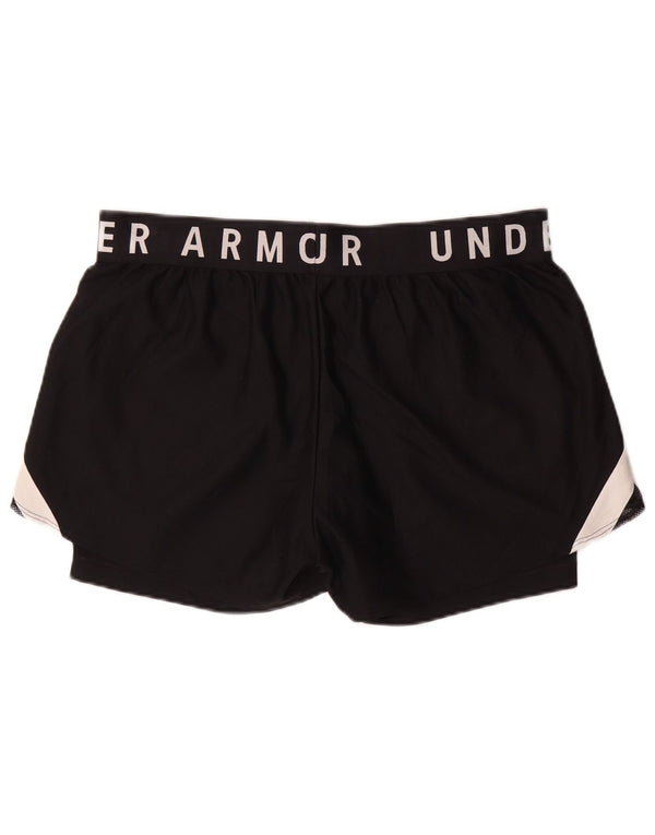 UNDER ARMOUR Womens Heat Gear Sports Shorts UK 18 XL Sort Colourblock
