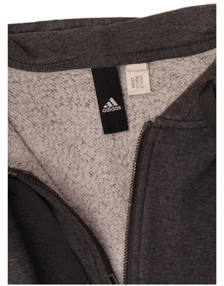 Adidas Dame Hættetrøje Sweater UK 14 Medium Grey Colourblock