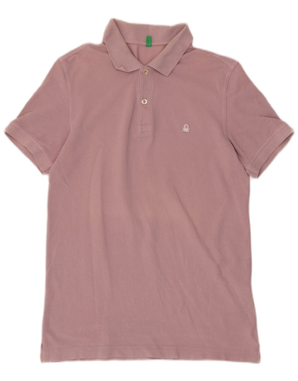 BENETTON Herre poloshirt Medium Pink Bomuld