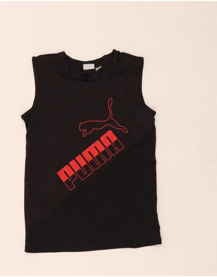 PUMA Drenge Grafisk Vest Top 6-7 År Sort Polyester