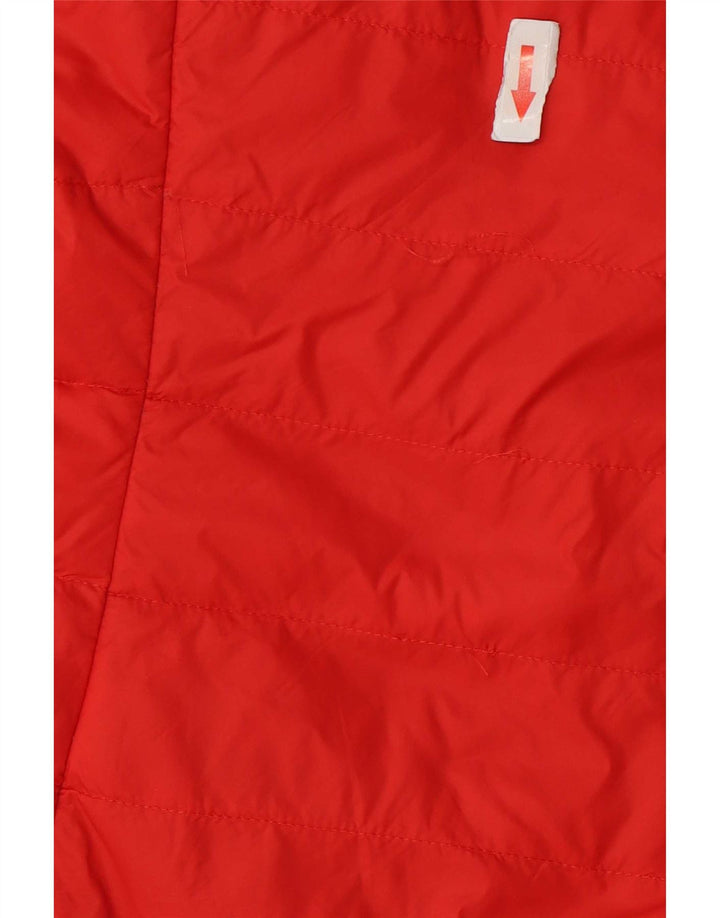Marks & Spencer Dame Hætte Polstret Gilet UK 12 Medium Rød Polyamid