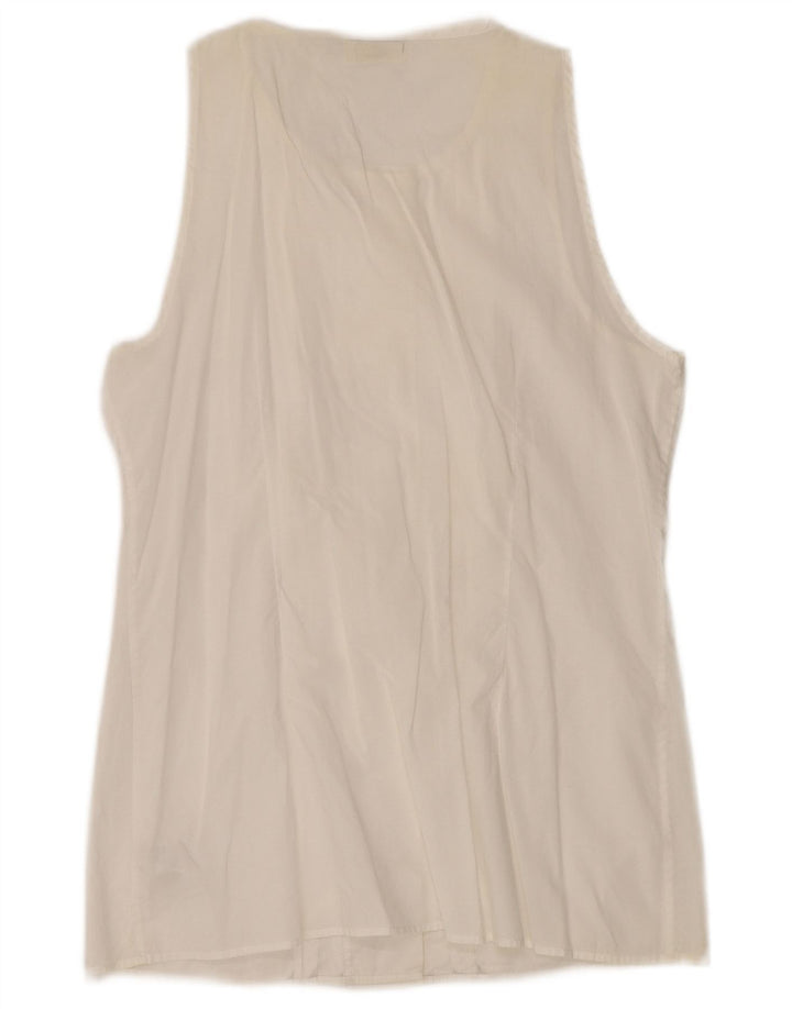 Massimo Dutti Dame Dobbeltradet bluse Top EU 34 2XS Off White Bomuld