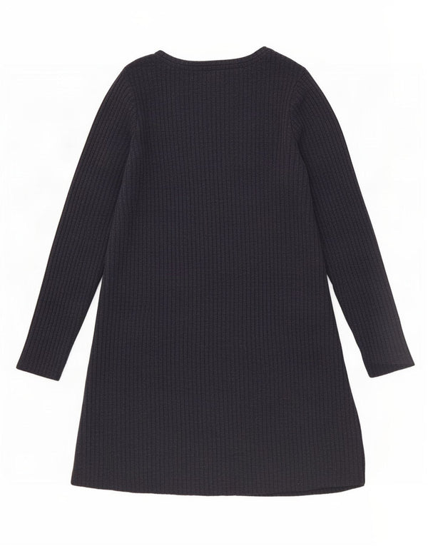 Marks & Spencer langærmet basiskjole til kvinder UK 16 Large Navy Blue