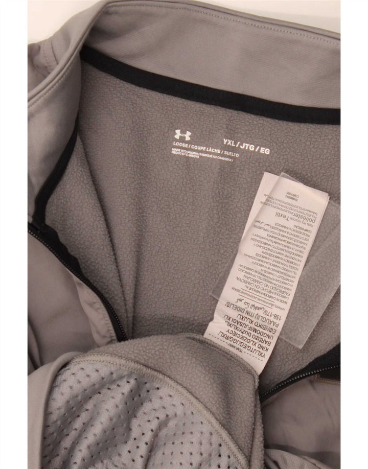 Under Armour drenge sweatshirt med lynlåshals 13-14 år XL Grå polyester