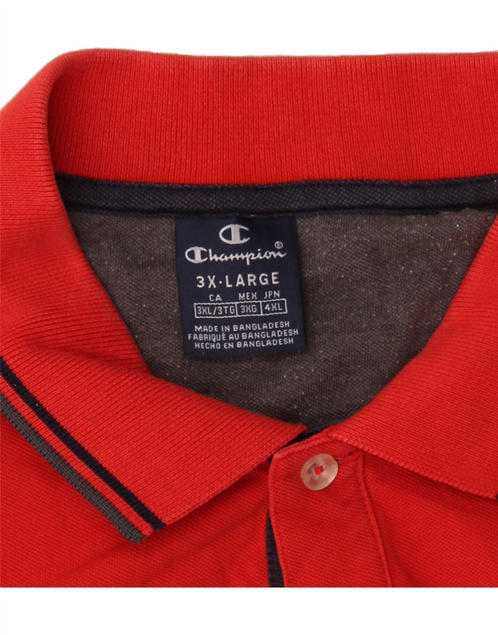 CHAMPION Mens Polo Shirt 3XL Red Cotton Vintage Champion and Second-Hand Champion from Messina Hembry 