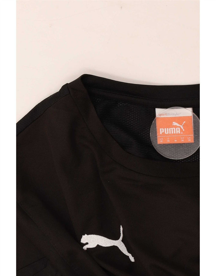 Puma Herre T-Shirt Top Medium Sort Colourblock
