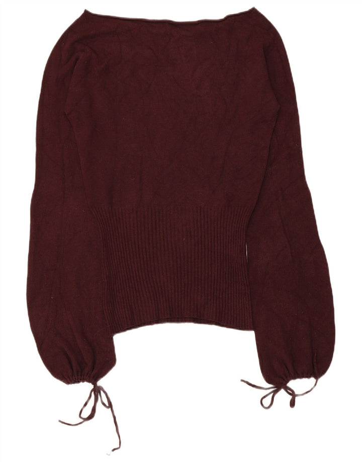 SIMONA BARBIERI Dame Twin-Set Top Langærmet UK 12 Medium Maroon
