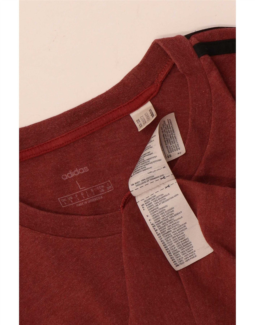 Adidas Herre T-Shirt Top Stor Rød Bomuld