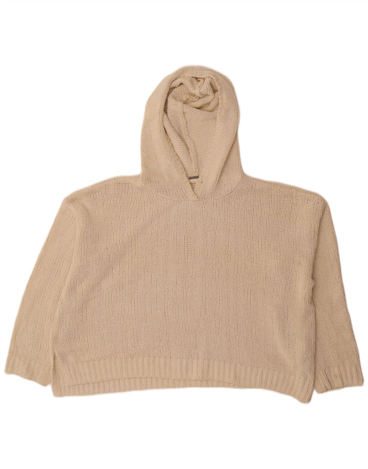 Roxy Dame hættetrøje oversize sweater UK 16 Large Off White Polyester