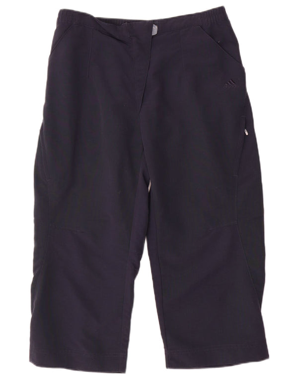 Adidas Womens Straight Capri Cargo Trousers UK 12 Medium W30 L20 Navy Blue