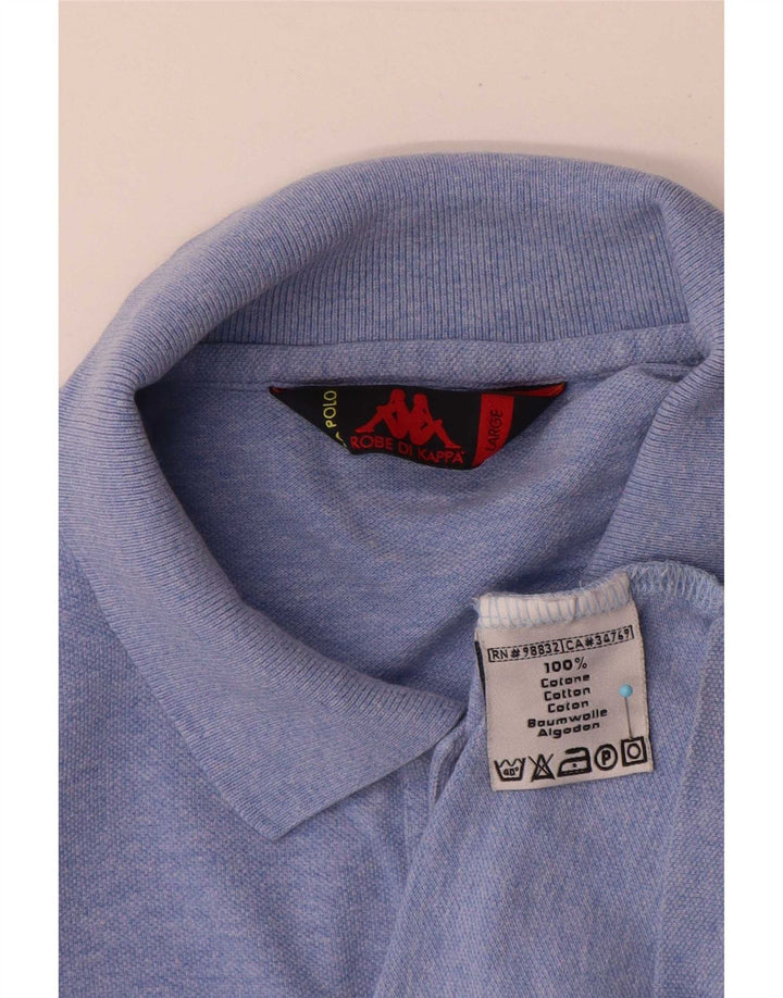Kappa Langærmet Polo Shirt til mænd Stor blå bomuld