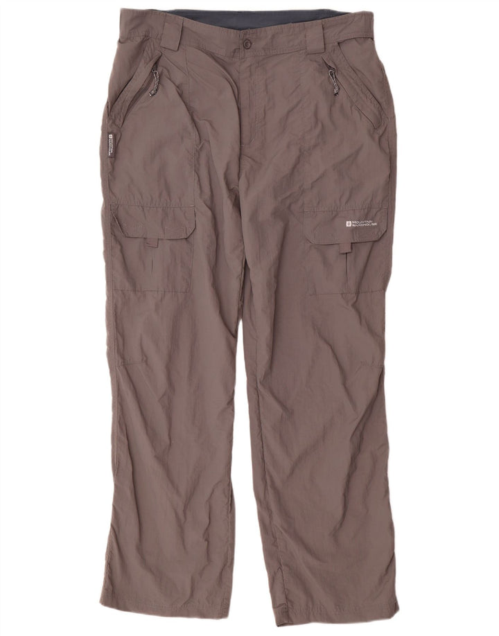 Mountain Warehouse Herre Straight Cargo Bukser W36 L31 Grå Nylon