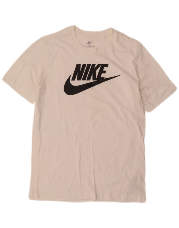 Nike grafisk t-shirt til mænd, medium hvid bomuld