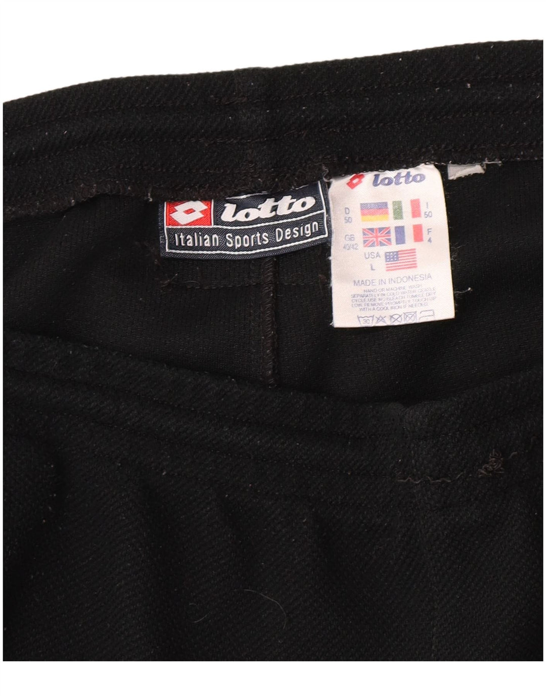Lotto Herre grafisk træningsdragt Bukser UK 40/42 Large Black Polyester