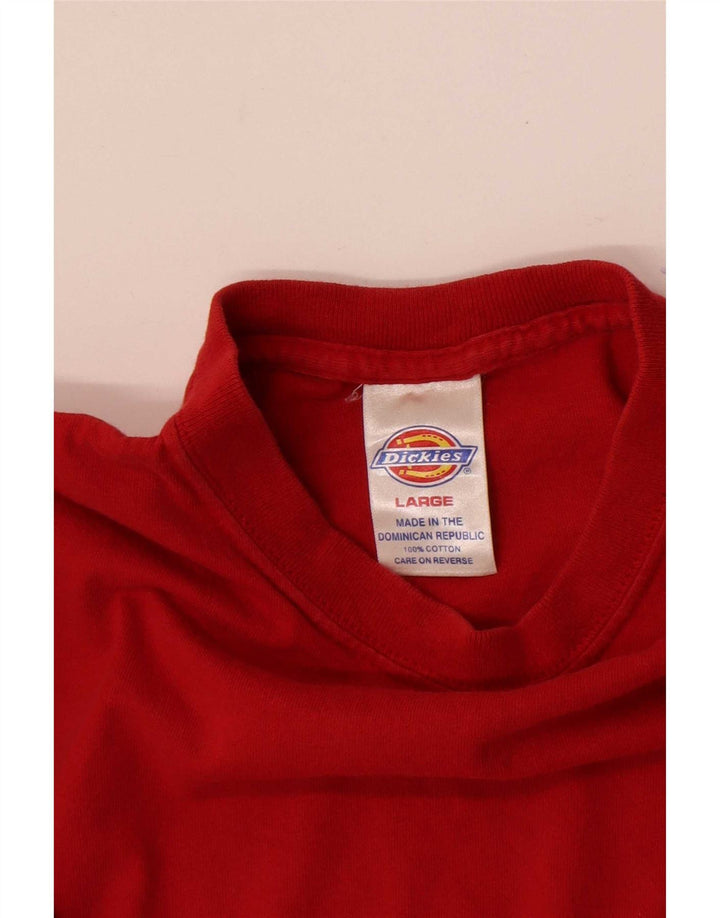 Dickies Herre T-Shirt Top Stor Rød Bomuld