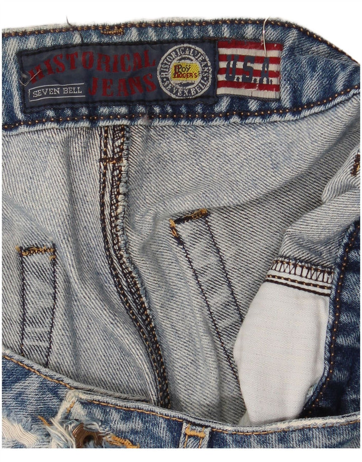 Roy Rogers Dame Seven Bell Distressed Straight Jeans W30 L34 Blå