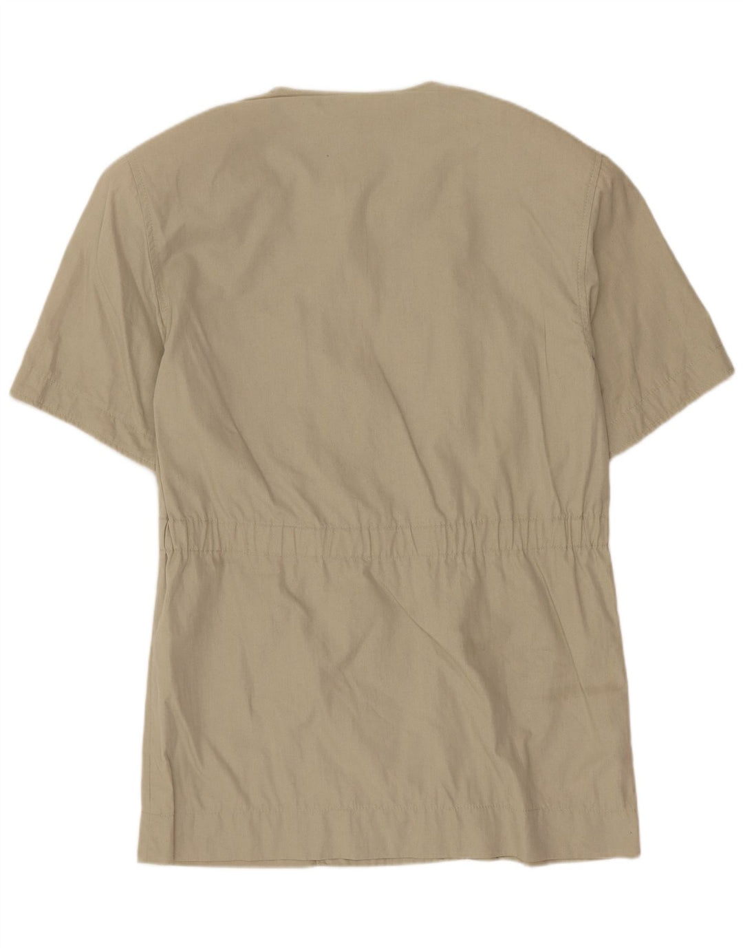 Vintage kortærmet blazerjakke til kvinder IT 44 Medium Beige
