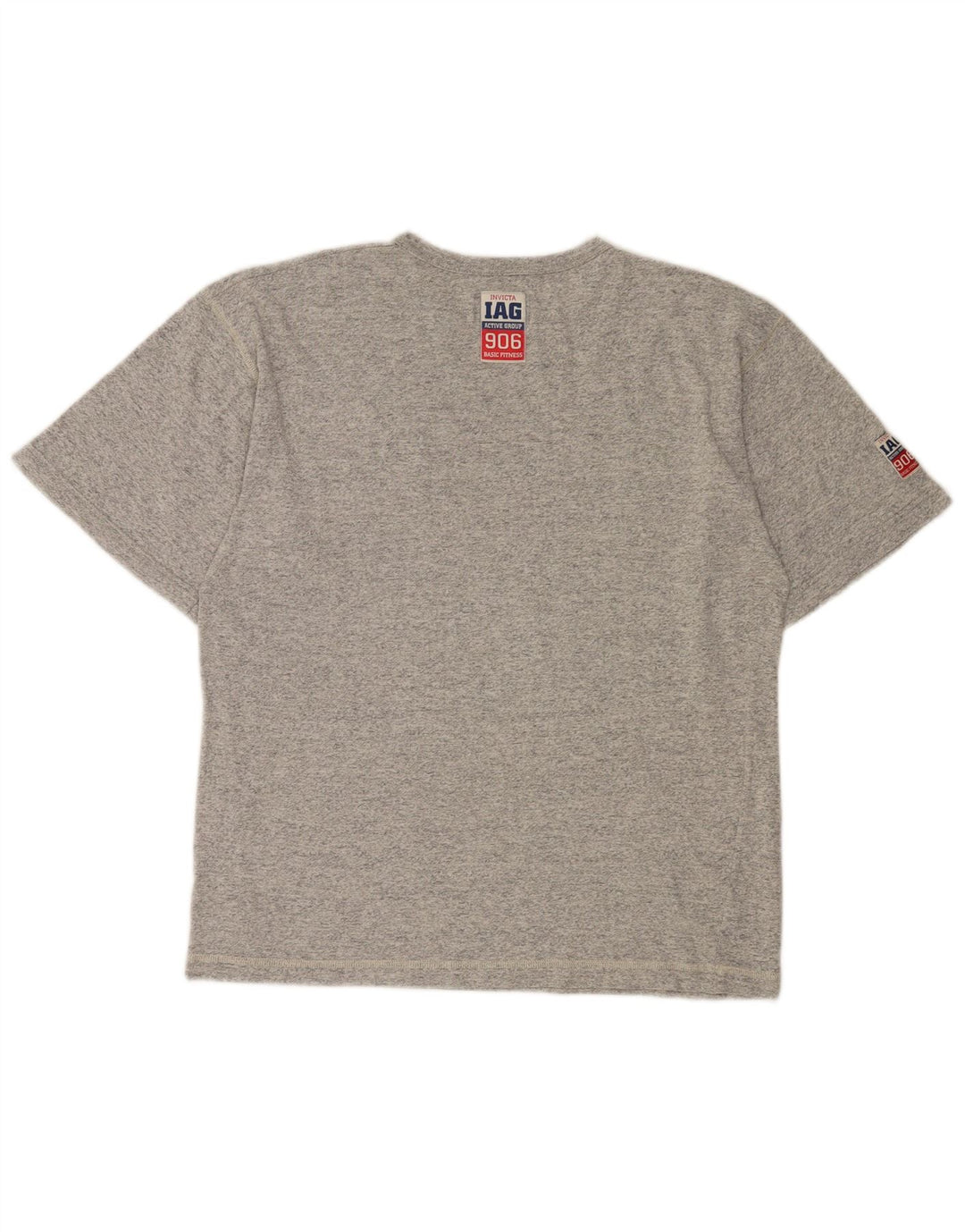 Invicta Herre grafisk T-shirt top lille grå flækket bomuld