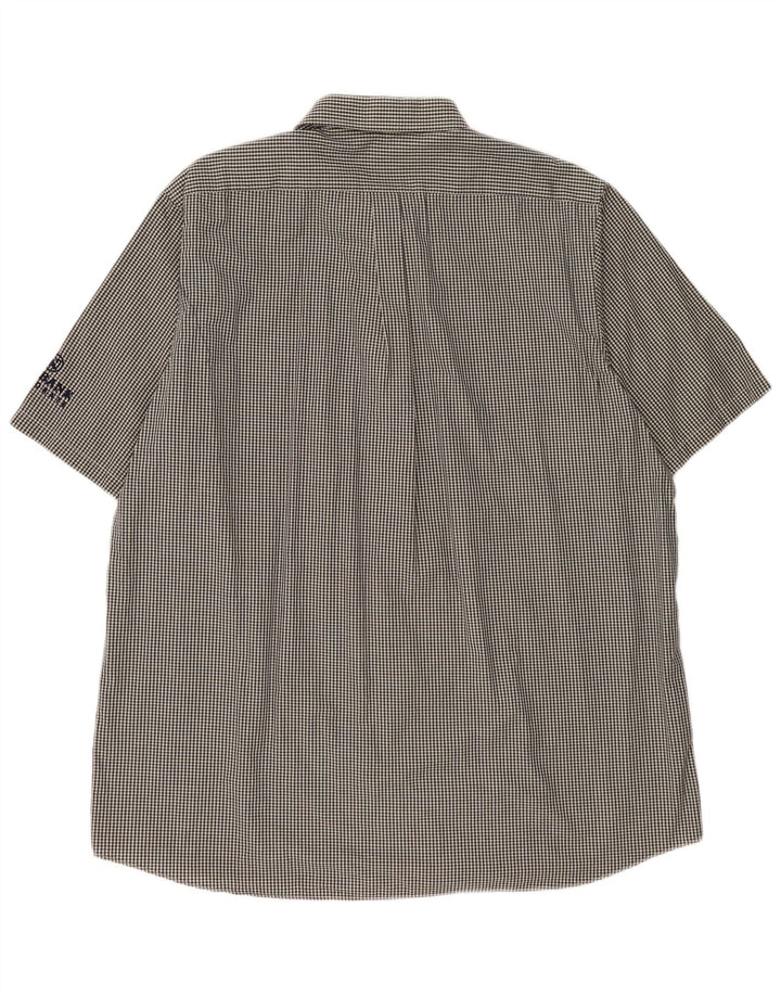 PRINGLE Kortærmet Herreskjorte XL Sort Gingham Bomuld