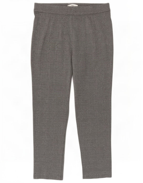 Marks & Spencer Womens Cropped Trousers UK 14 Large W32 L25 Grey