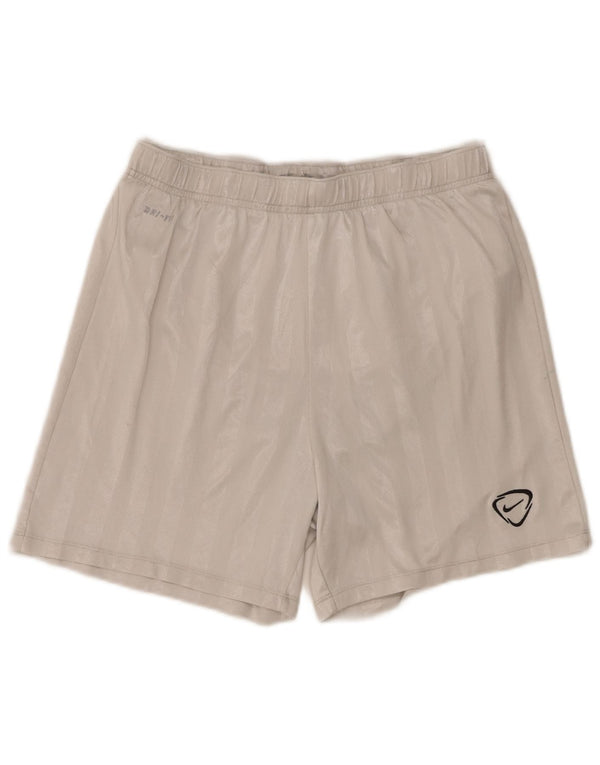 Nike Herre Dri Fit sportsshorts Medium hvid stribet polyester
