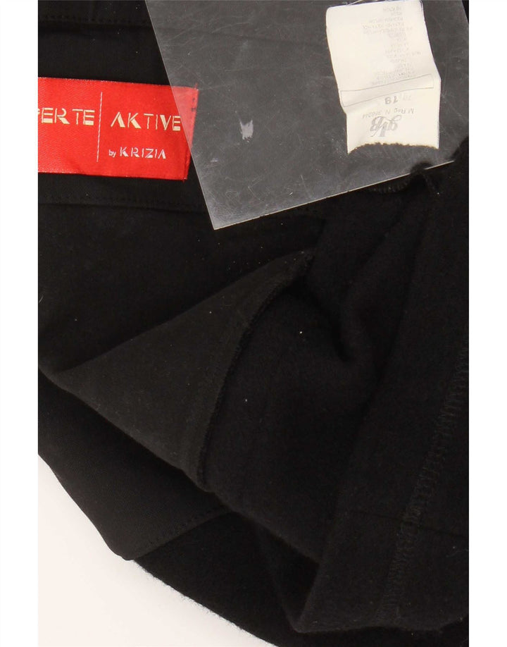 Krizia Womens Bomber Jacket UK 19 XL Sort Uld