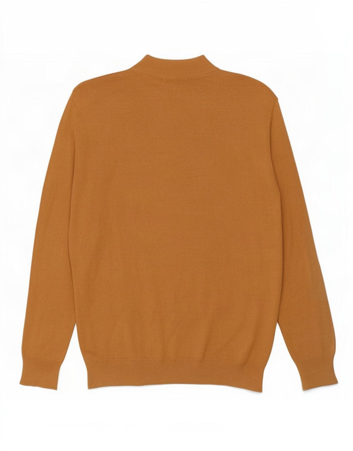 Zara Herre Turtle Neck Jumper Sweater Small Beige Viscose