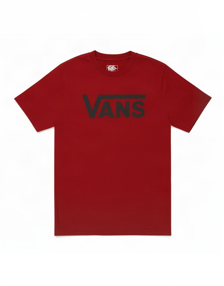 Vans Drenge Grafisk T-Shirt Top 10-11 År Medium Rød Bomuld