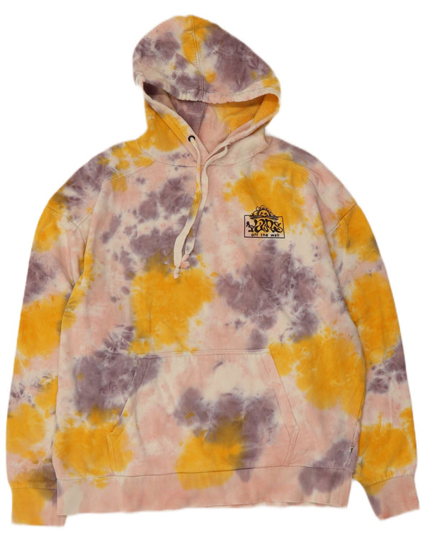 Vans Mens Graphic Loose Fit Hoodie Jumper XS Multicoloured Tie Dye Cotton