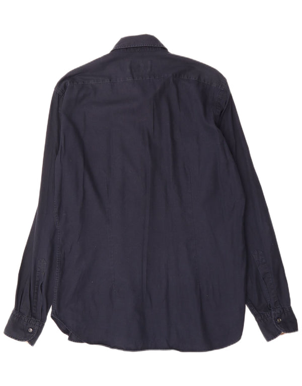 AQUASCUTUM Herreskjorte Str. 16 1/2 42 Stor Marineblå Bomuld