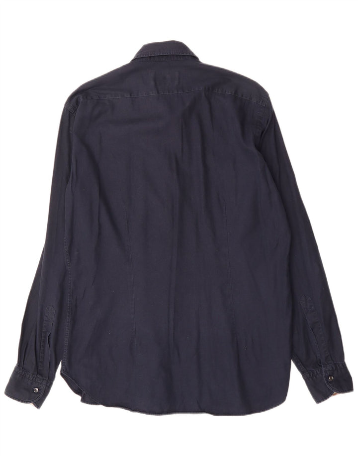 AQUASCUTUM Herreskjorte Str. 16 1/2 42 Stor Marineblå Bomuld