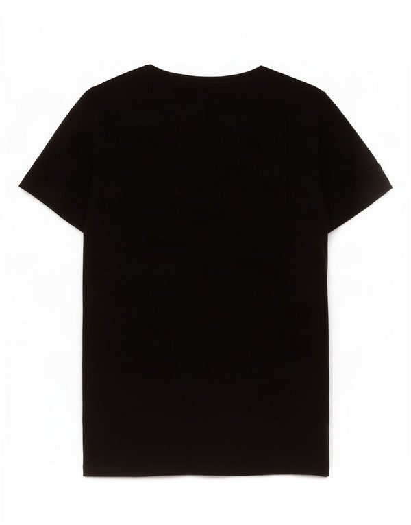 Guess Graphic T-Shirt Top UK 12 Medium Sort Polyester