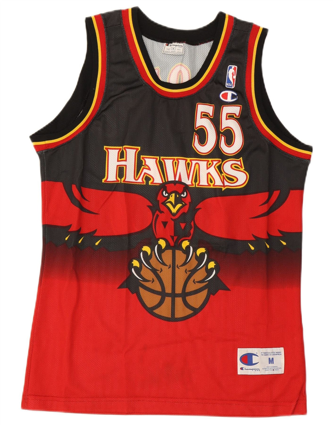 Champion Herre 1996-99 Atlanta Hawks Mutombo Udebanetrøje Top Medium Rød