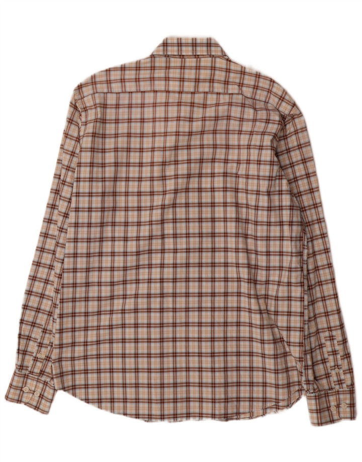 Ivy Oxford herreskjorte XL brun ternet bomuld