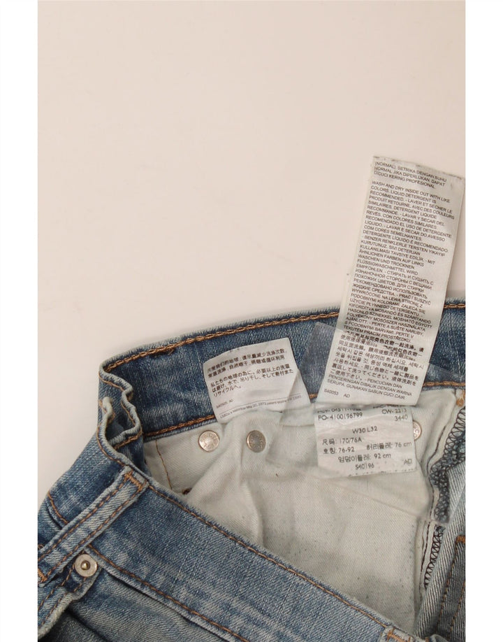 LEVI'S Kvinder Distressed Slim Jeans W30 L32 Blå Bomuld