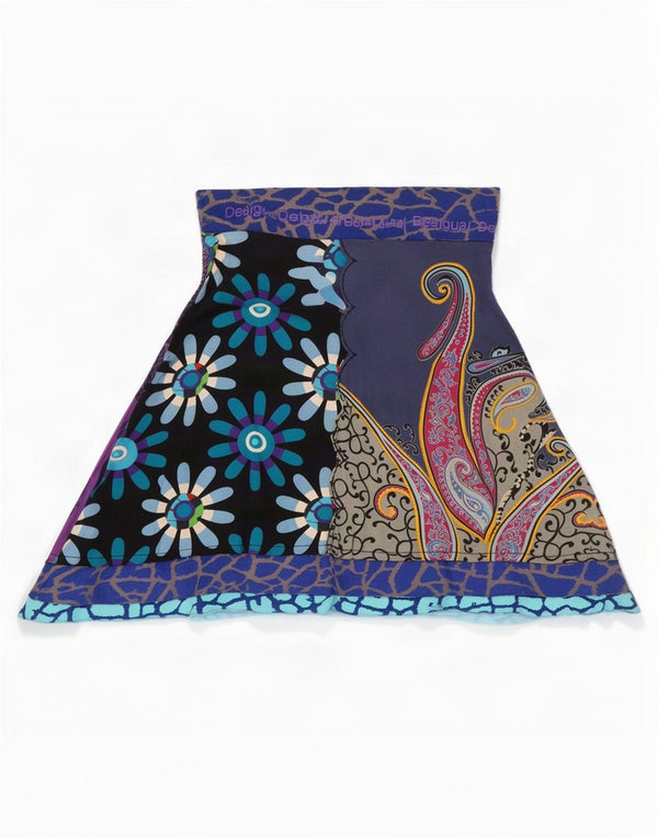 Desigual Kvinders Grafisk A-Line nederdel Medium W30 Flerfarvet Paisley