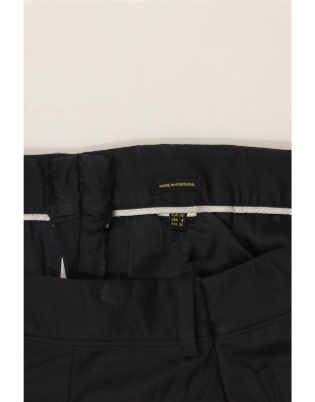 MASSIMO DUTTI Womens Slim Casual Trousers EU 40 Medium W30 L29 Navy Blue Vintage Massimo Dutti and Second-Hand Massimo Dutti from Messina Hembry 
