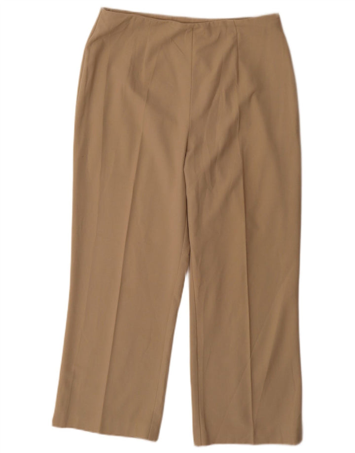 Marks & Spencer Dame Straight Cropped Trousers UK 14 Medium W30 L25 Beige