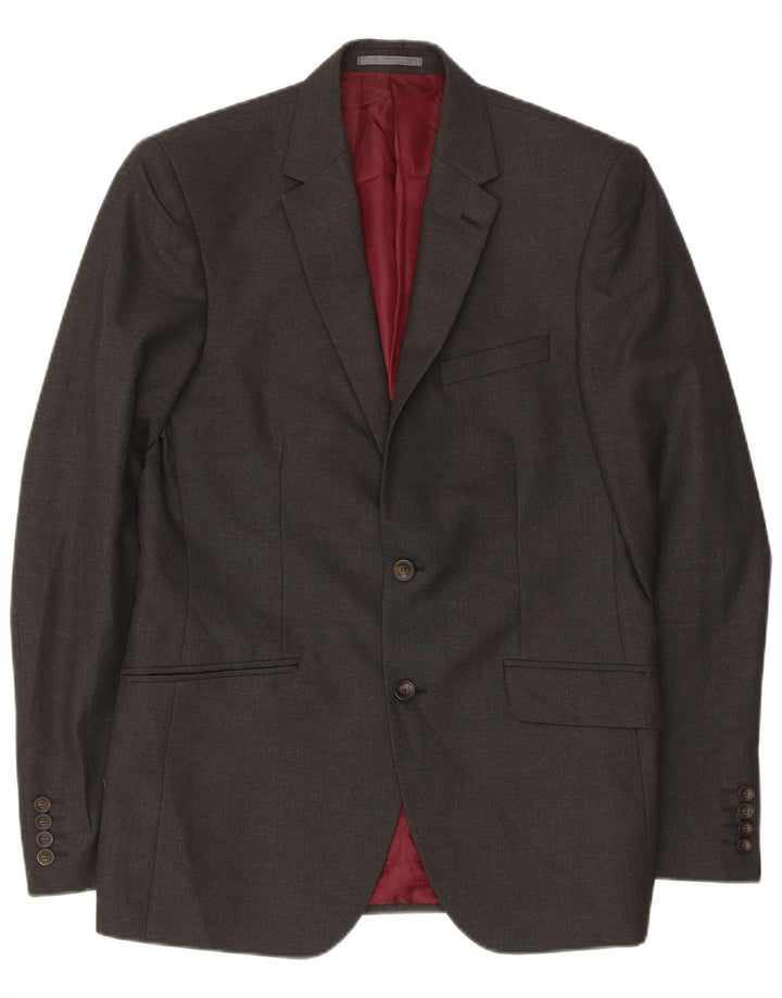 Marks & Spencer Herre 2-knaps blazerjakke UK 38 Medium Grey Polyester