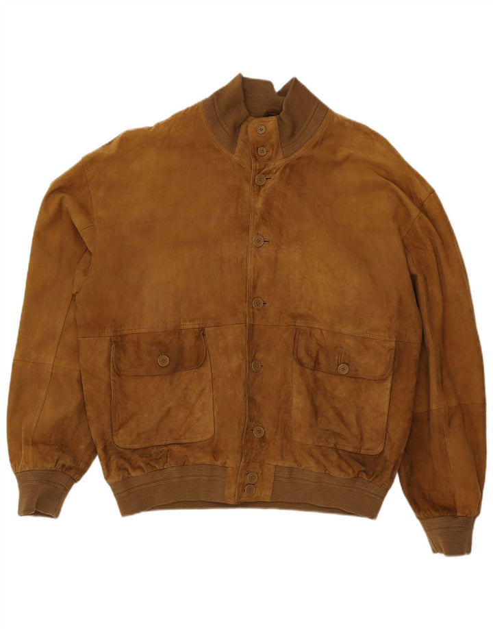 Conbipel Herre Ruskind Bomber Jacket IT 58 XL Brunt Læder