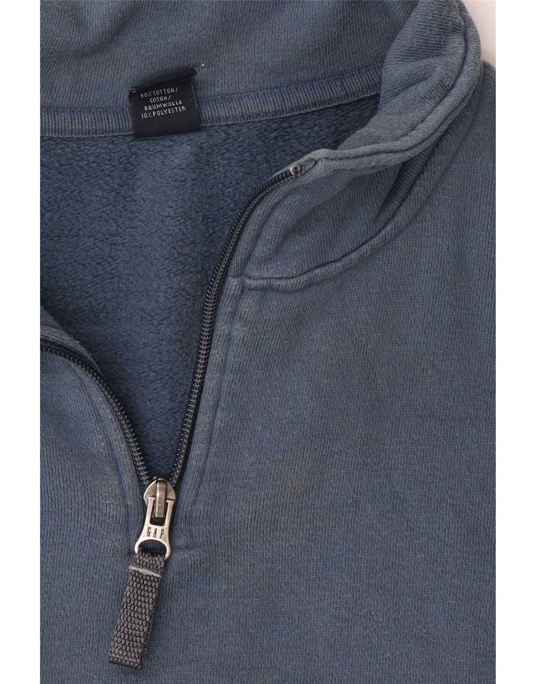Gap Herre Zip Neck Sweatshirt Jumper Small Blue