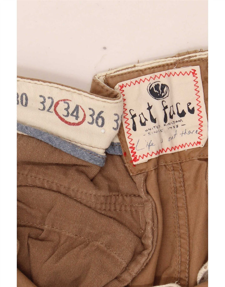 Fat Face Herre Cargo Shorts W34 Stor Brun Bomuld